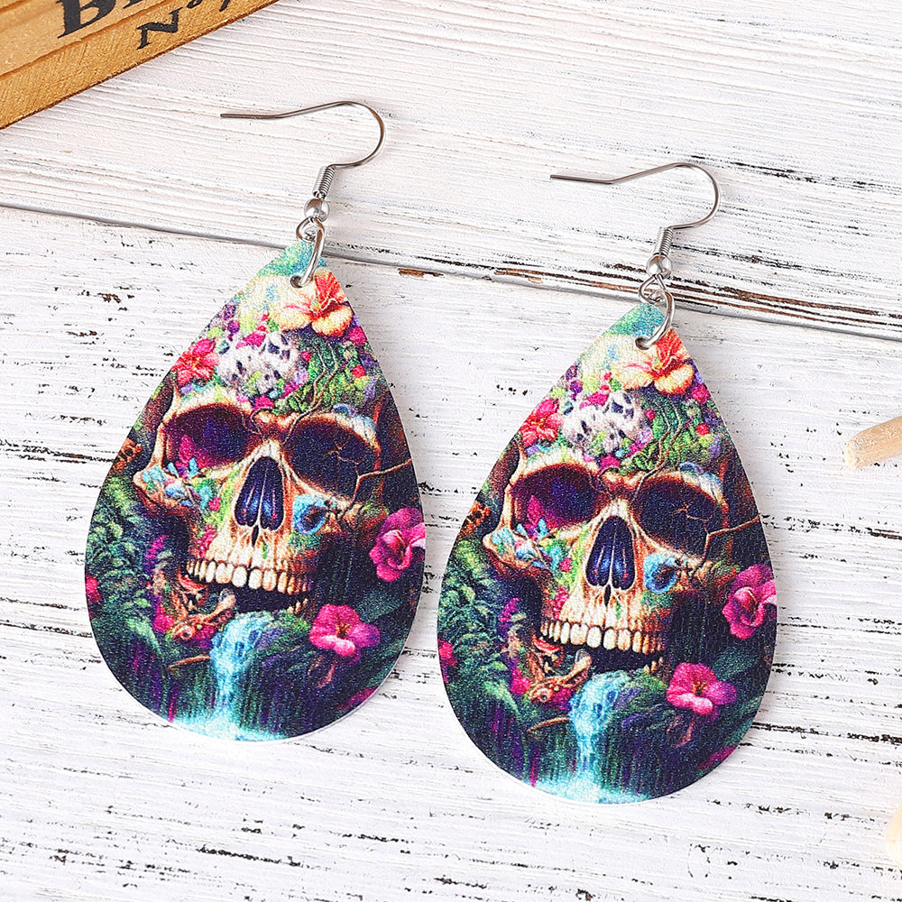 Wholesale  Gothic PU Leather Earrings